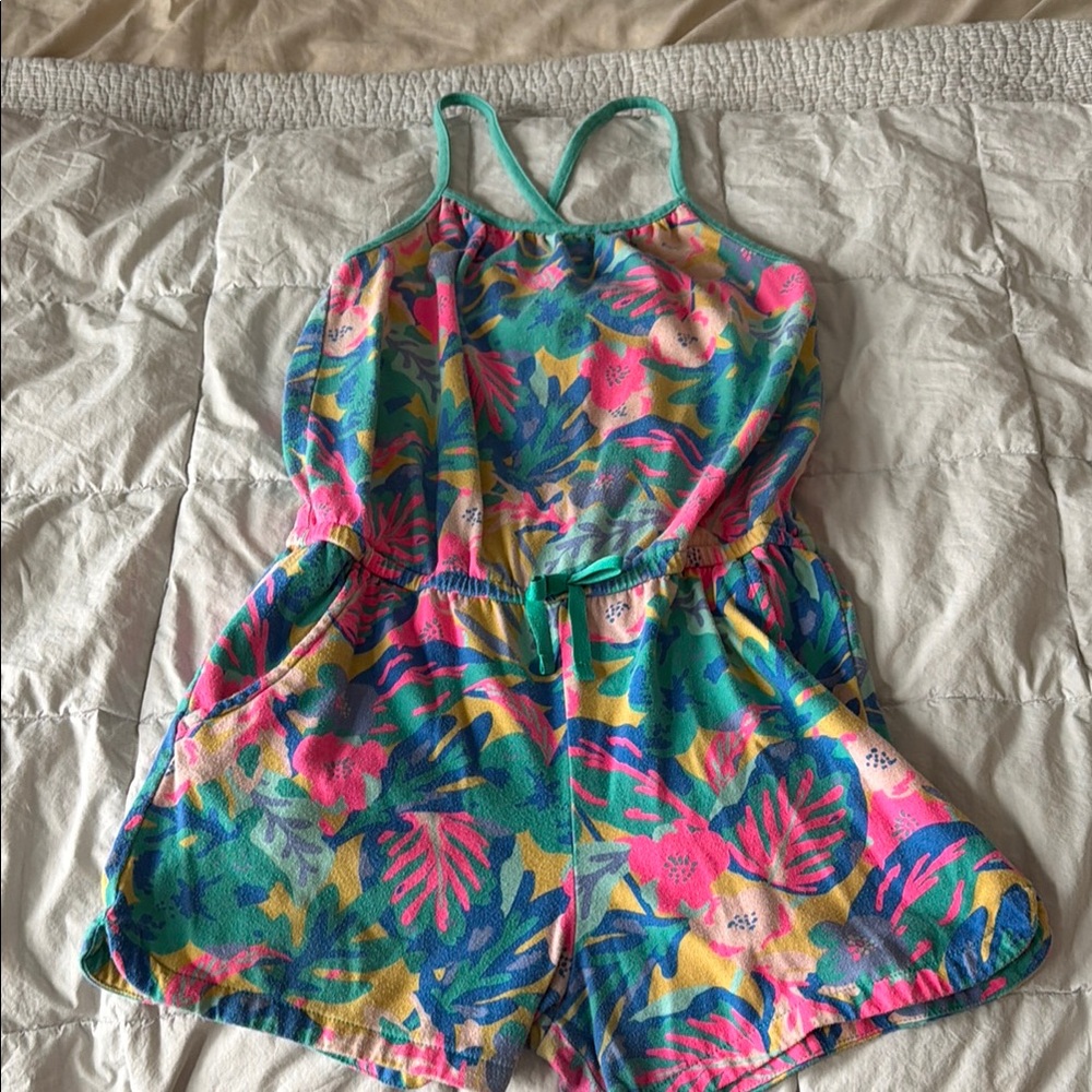 Tropical Print Kids Romper
